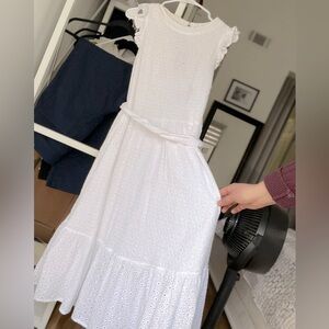 NY&Co White Eyelet Spring Dainty dress. Size Medium.